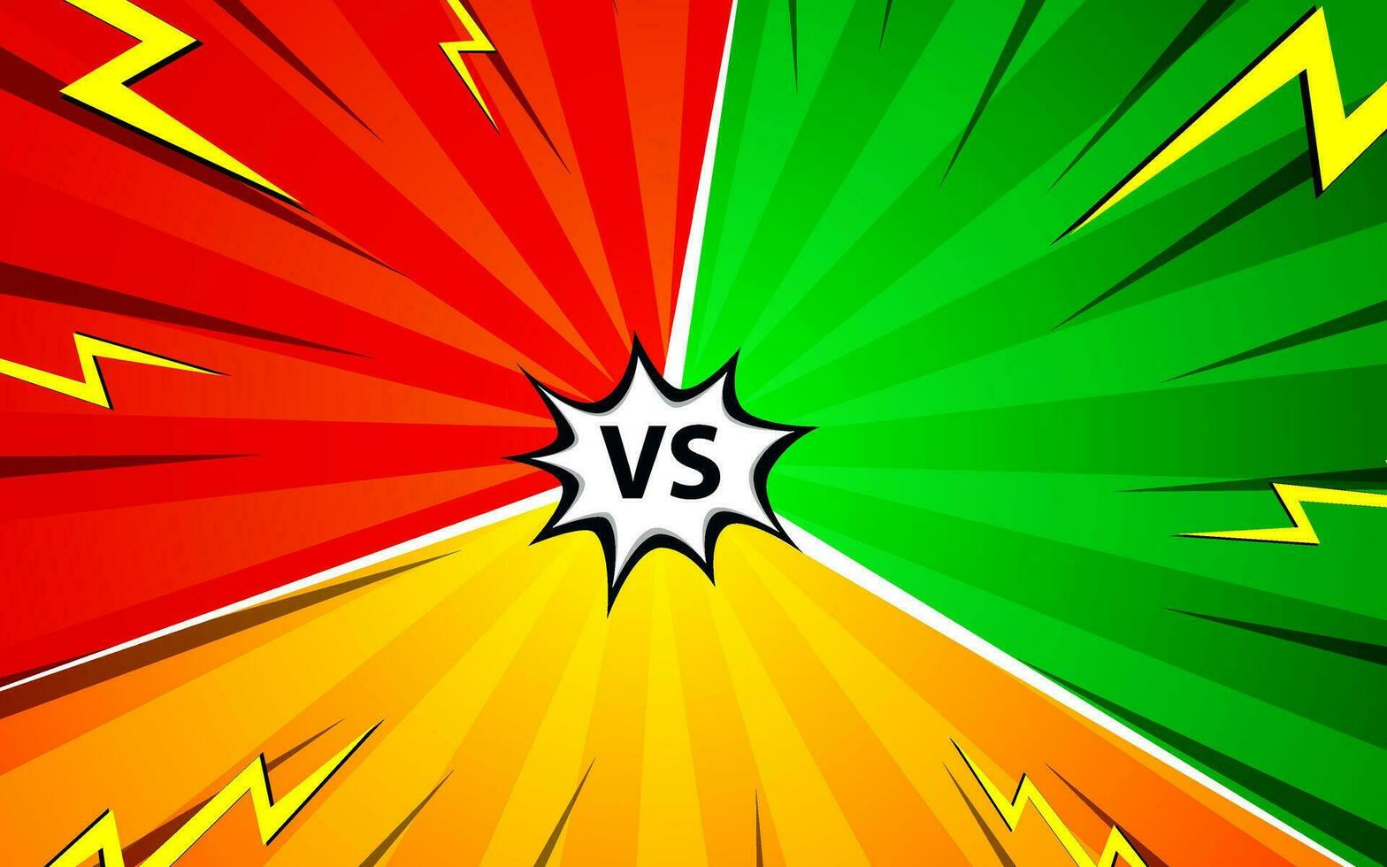 Versus comic book clash frame with cartoon text speech bubble vector