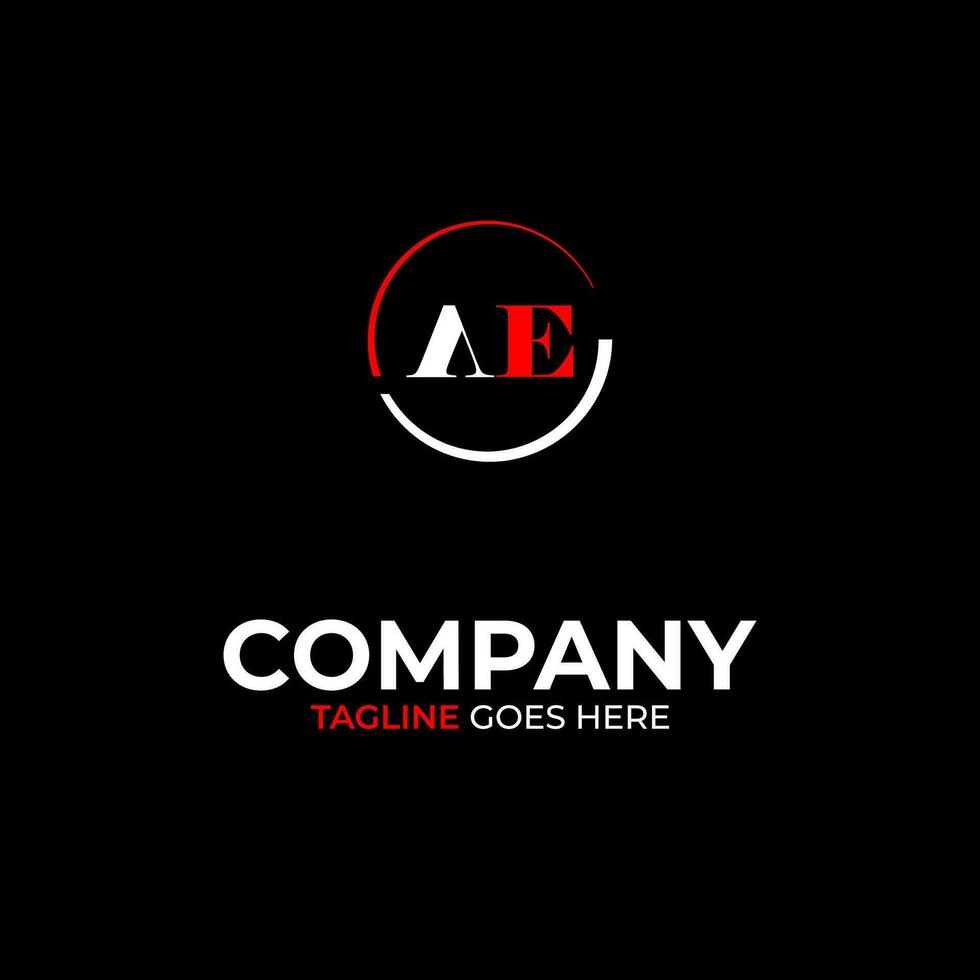 AE creative modern letters logo design template vector