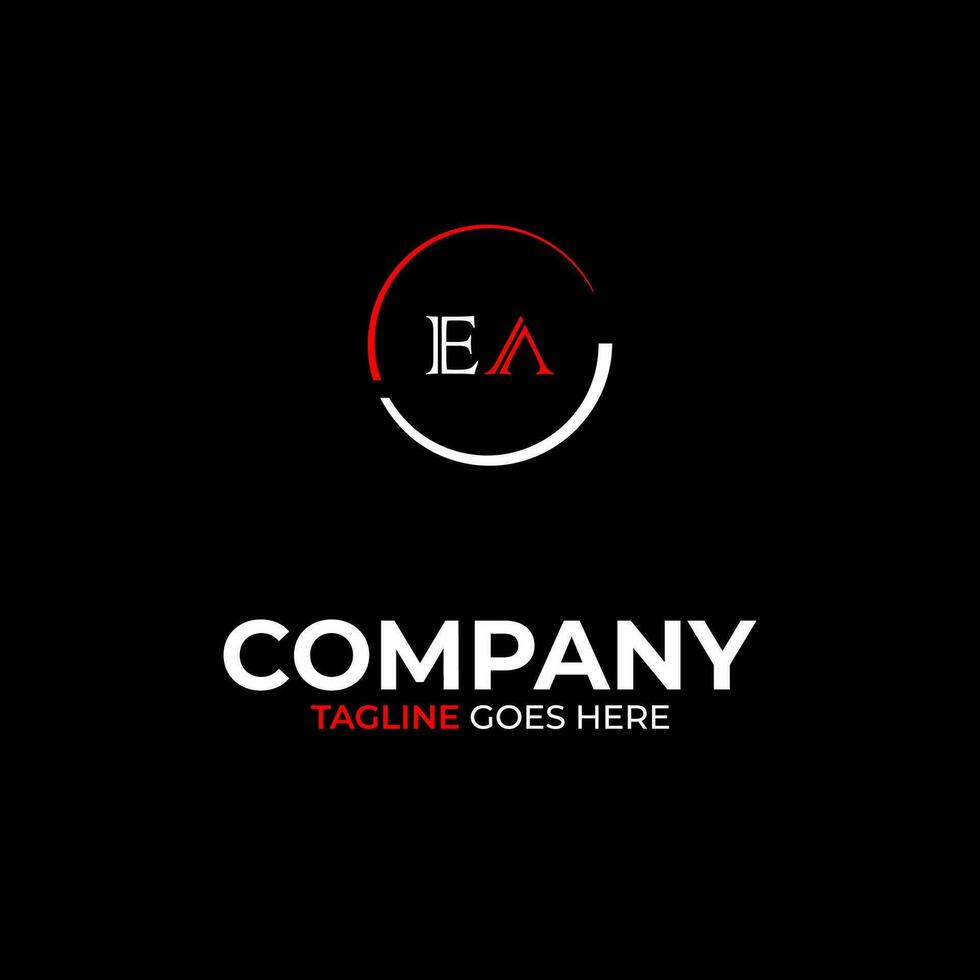 EA creative modern letters logo design template vector