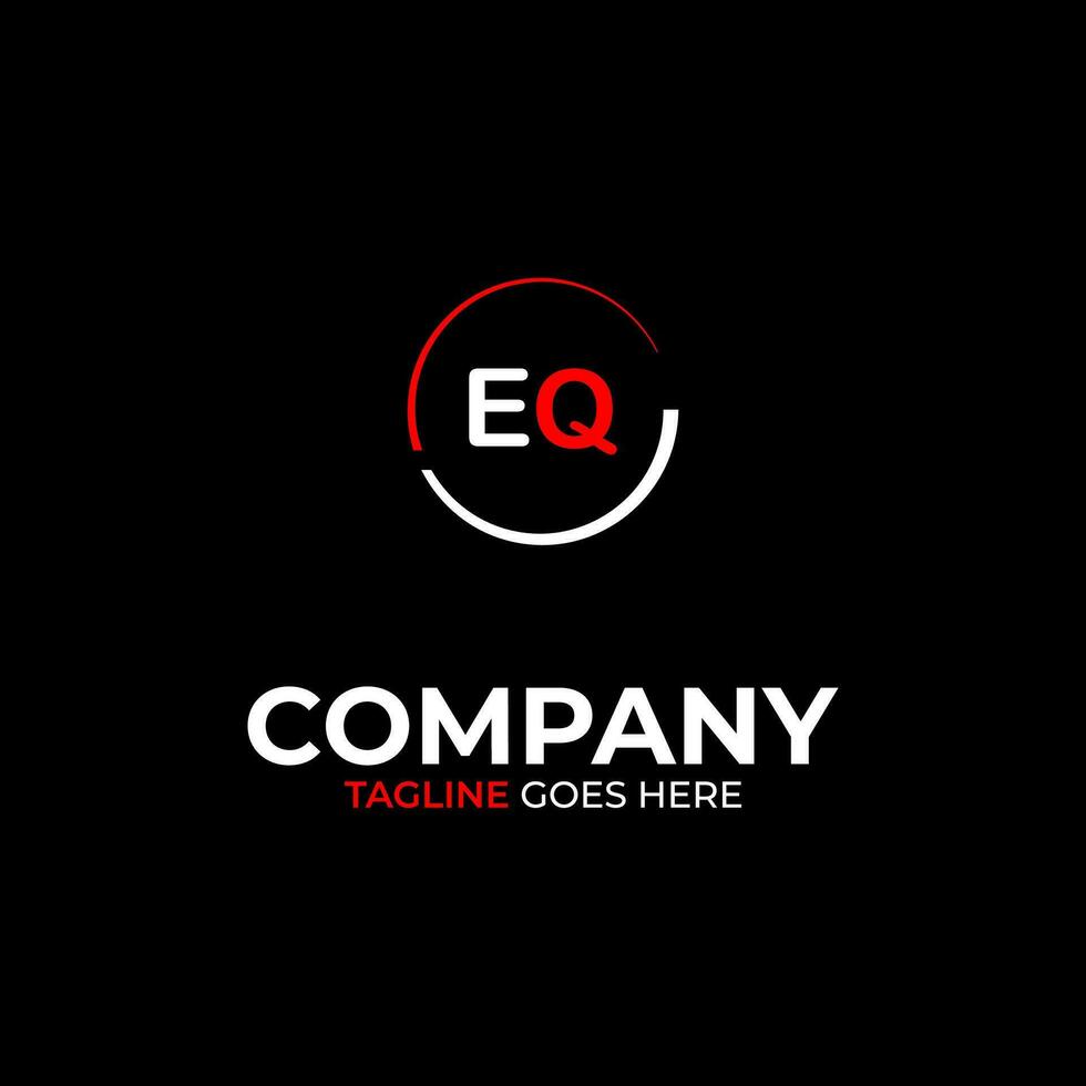 EQ creative modern letters logo design template vector