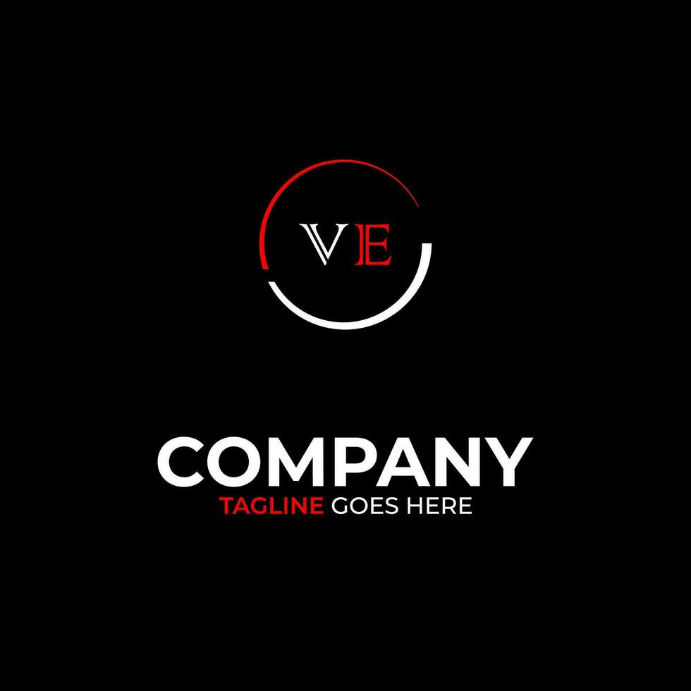 VE creative modern letters logo design template vector