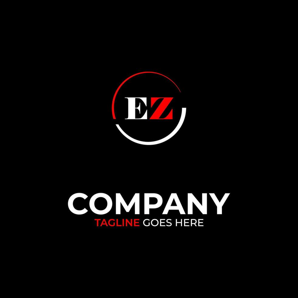 EZ creative modern letters logo design template vector