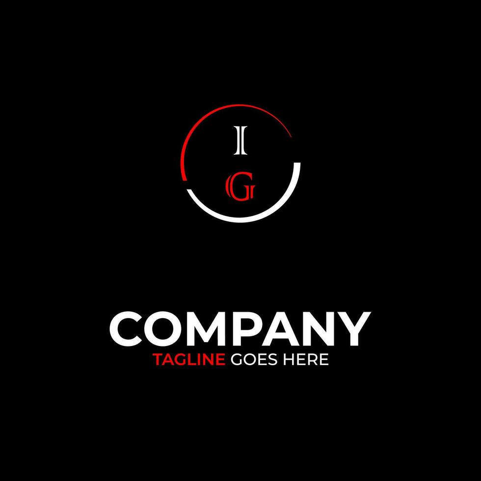 IG creative modern letters logo design template vector