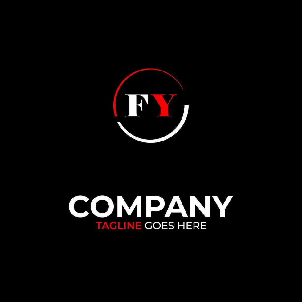 FY creative modern letters logo design template vector
