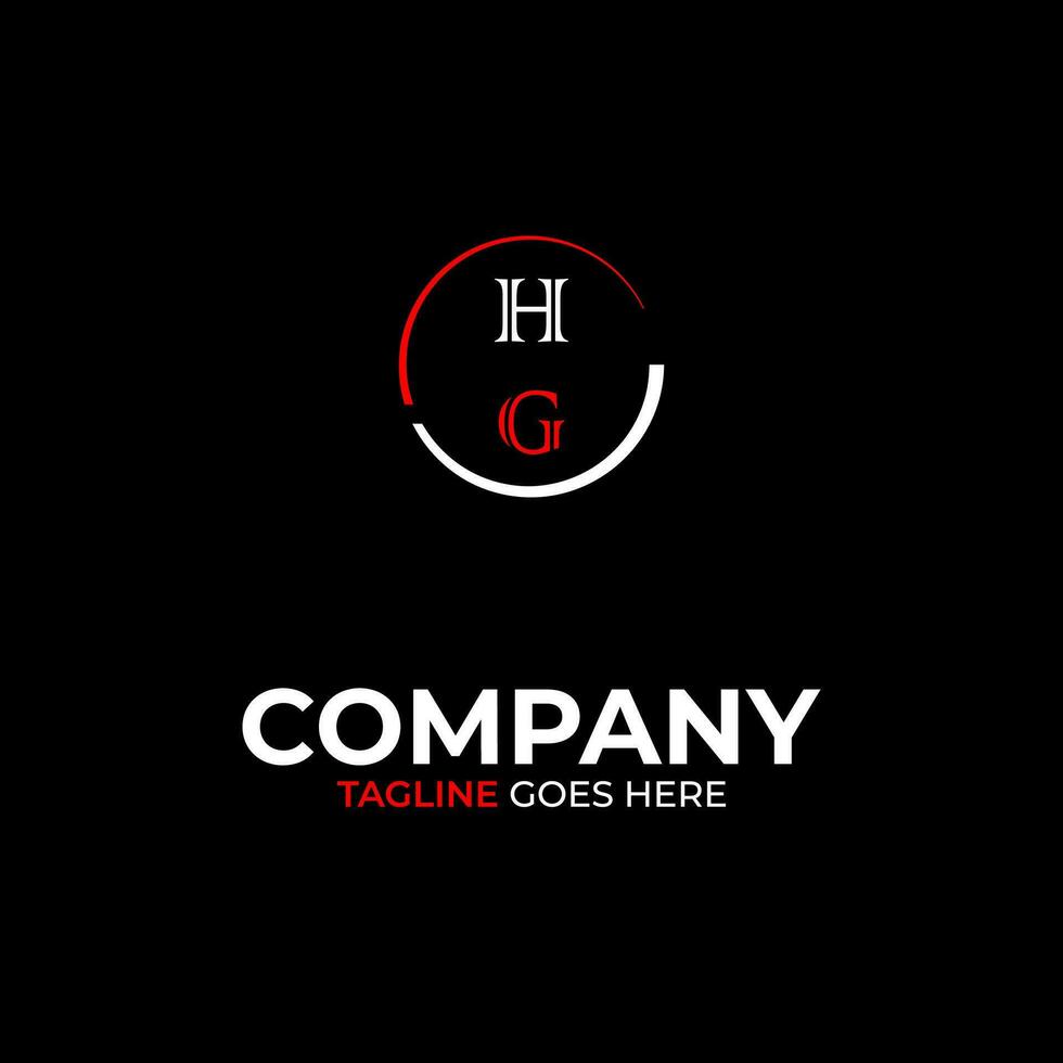 HG creative modern letters logo design template vector