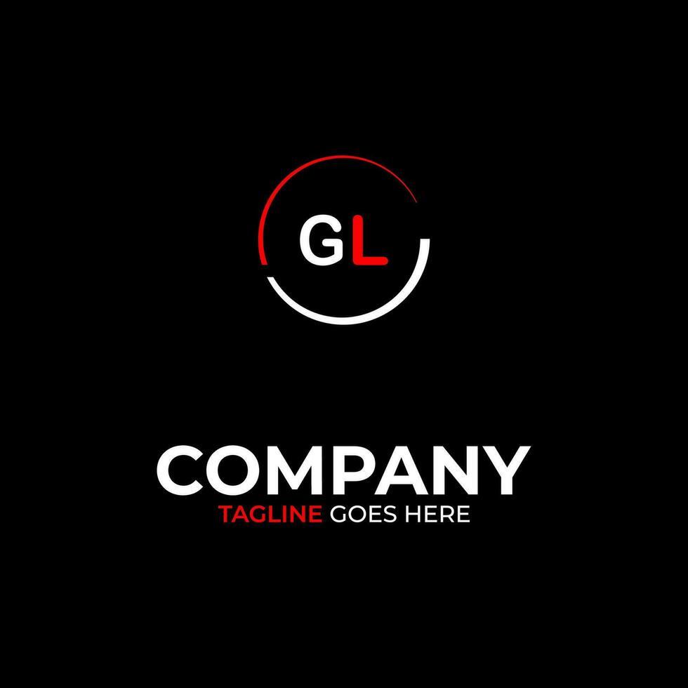 GL creative modern letters logo design template vector