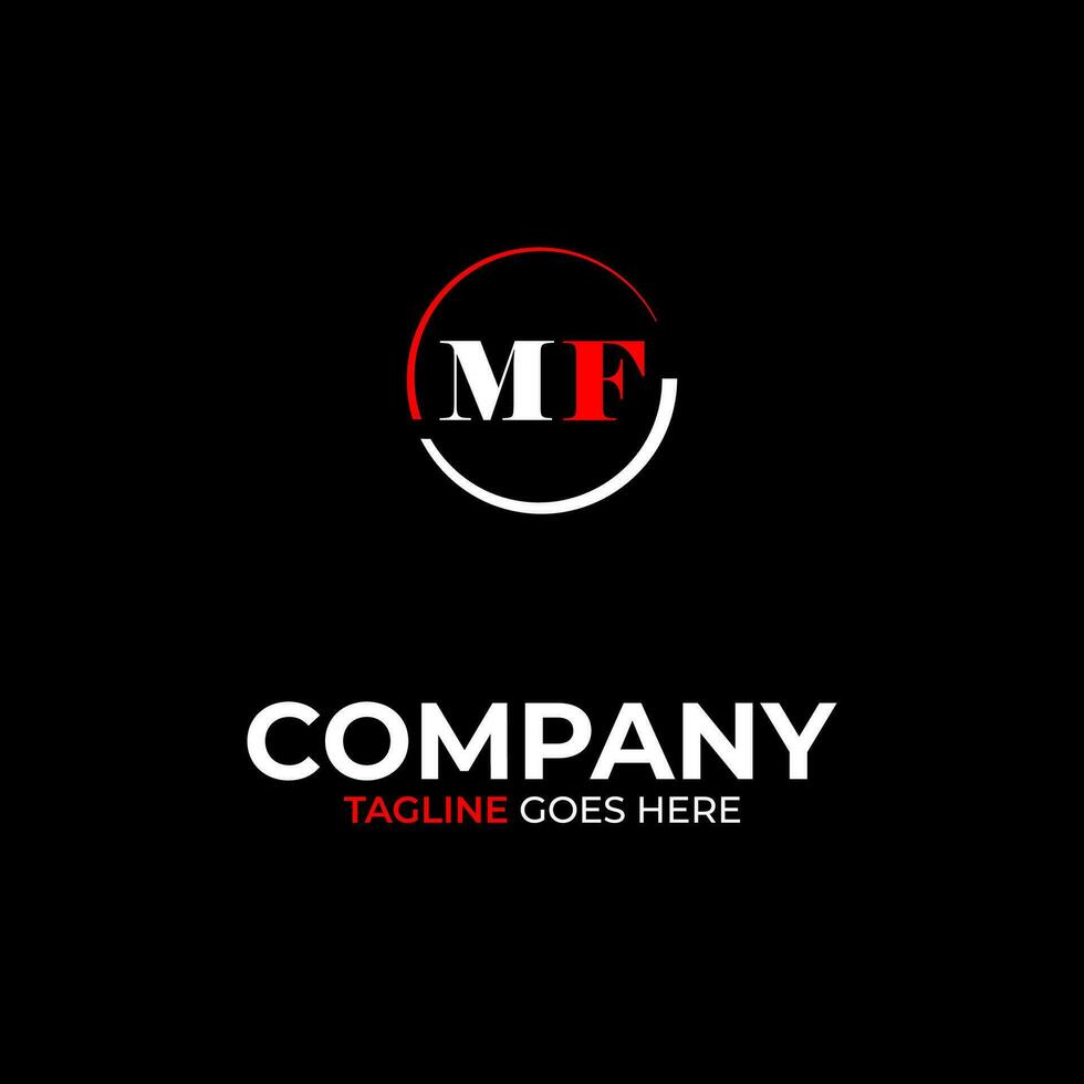 MF creative modern letters logo design template vector