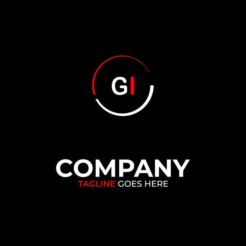 GI creative modern letters logo design template vector