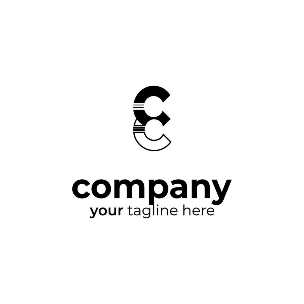 three Letter Logo Design vector