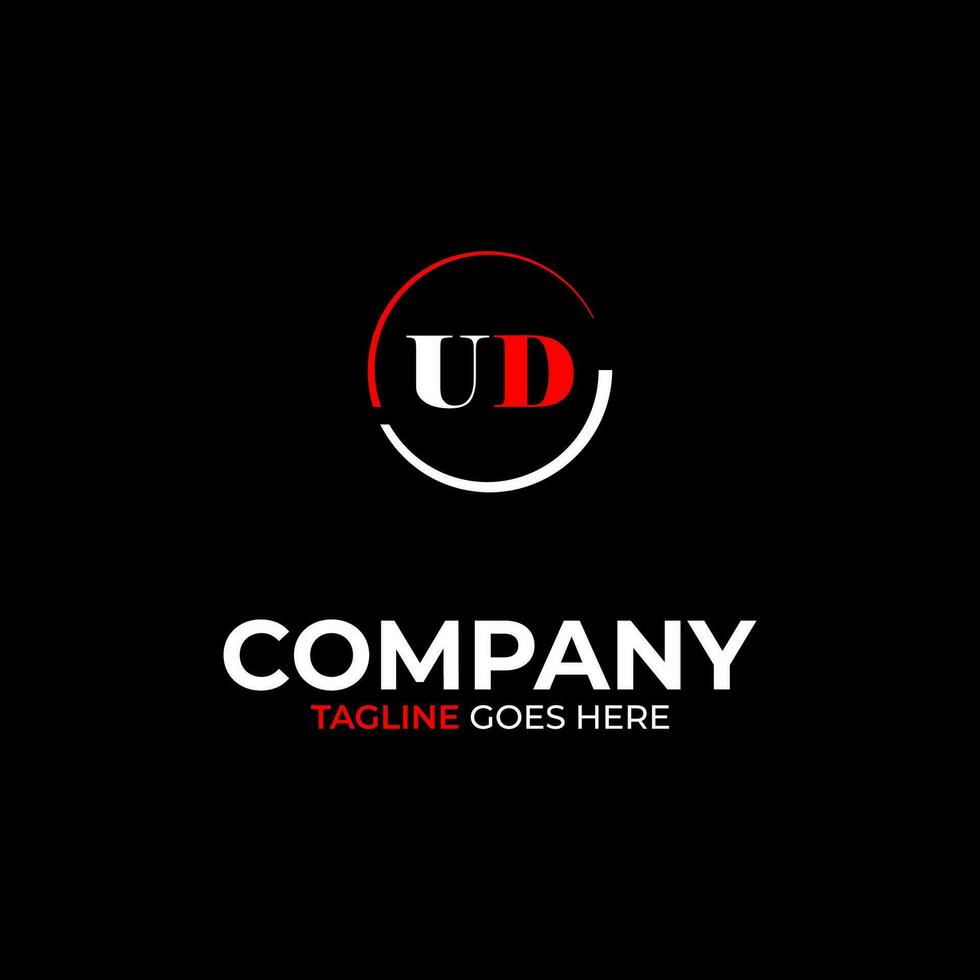 UD creative modern letters logo design template vector