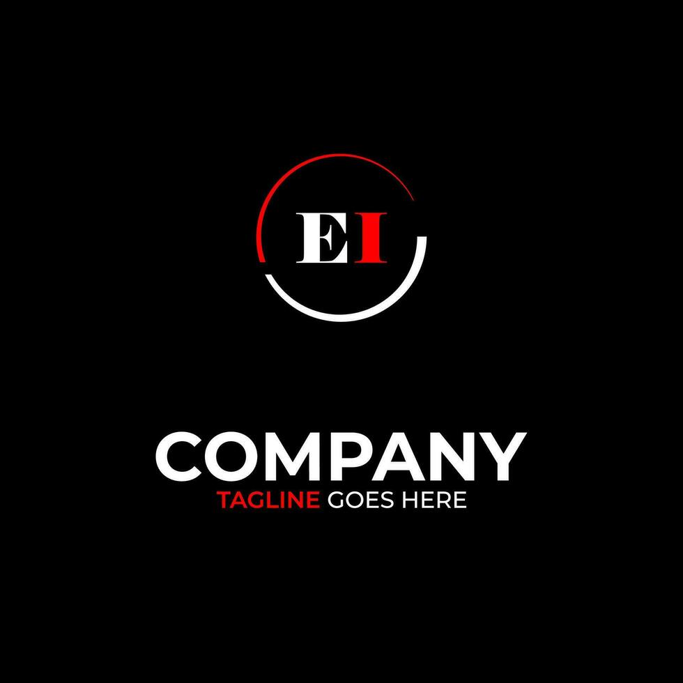 EI creative modern letters logo design template vector