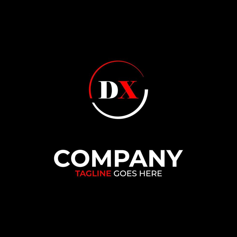 DX creative modern letters logo design template vector