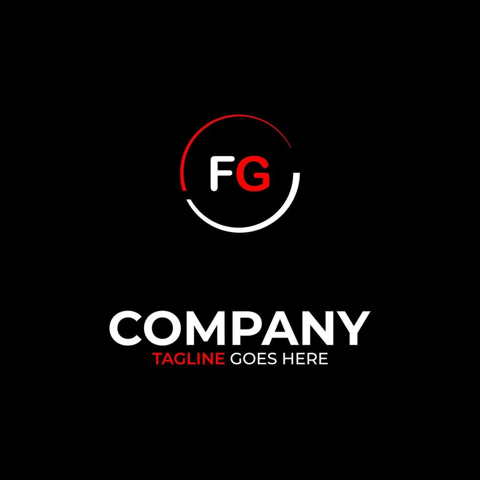 FG creative modern letters logo design template vector