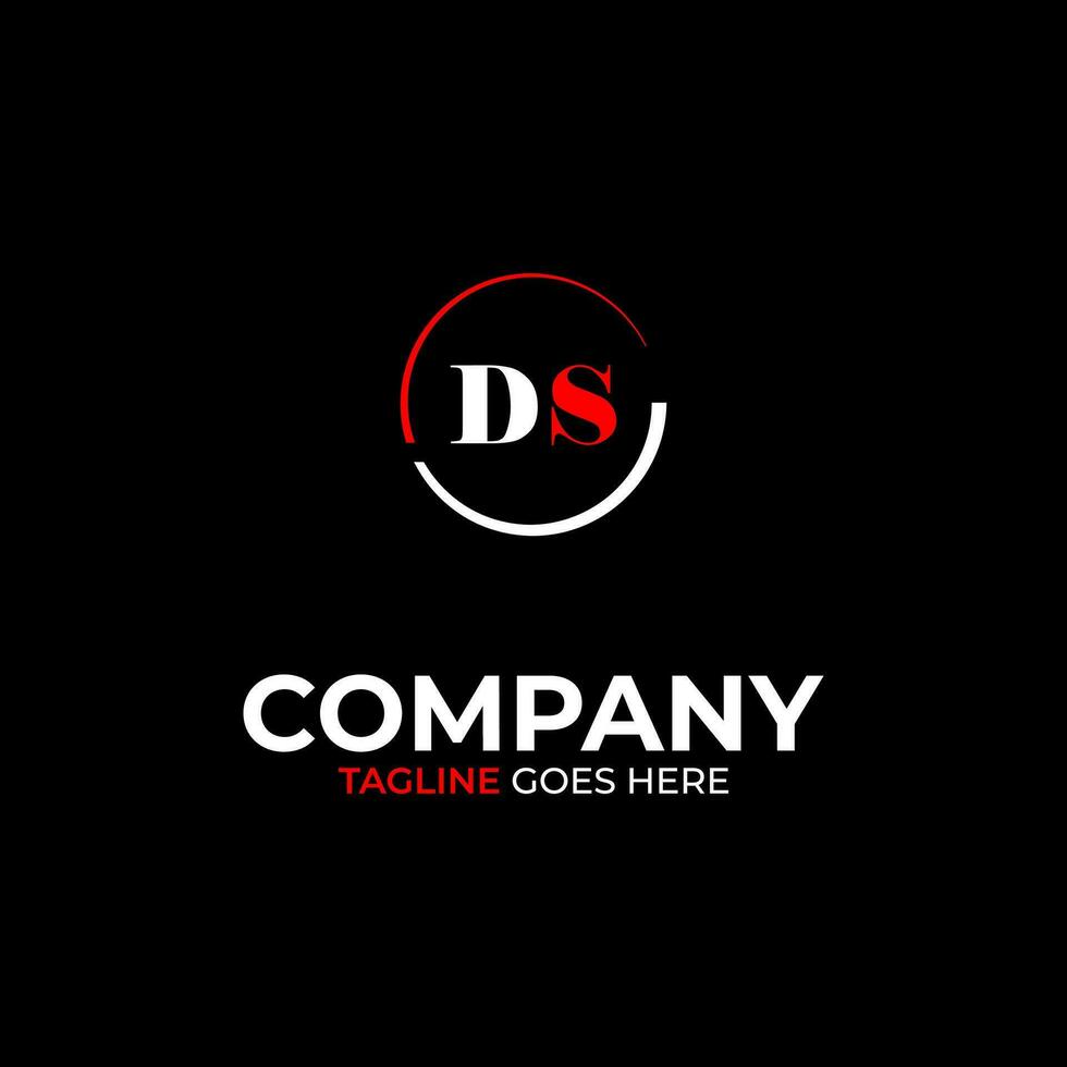 DS creative modern letters logo design template vector