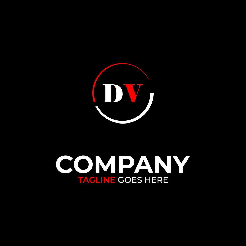 DV creative modern letters logo design template vector