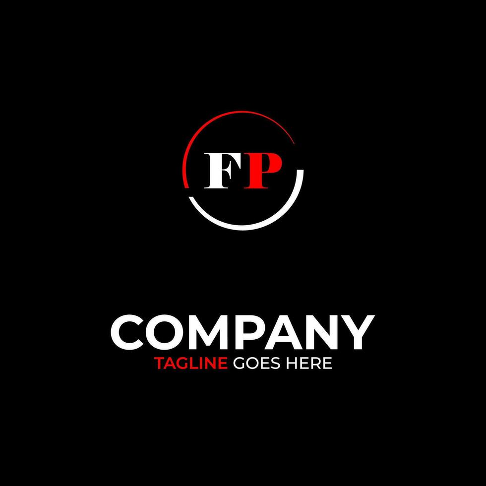 FP creative modern letters logo design template vector