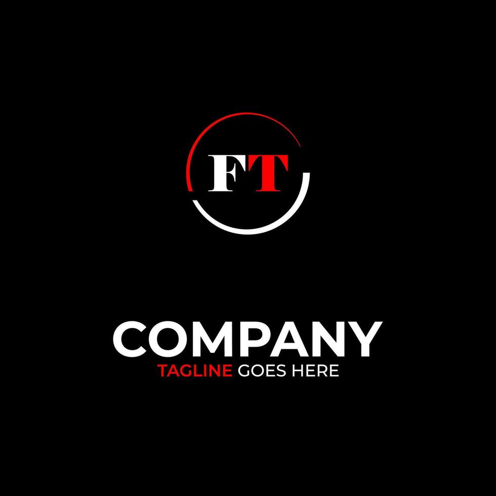 FT creative modern letters logo design template vector