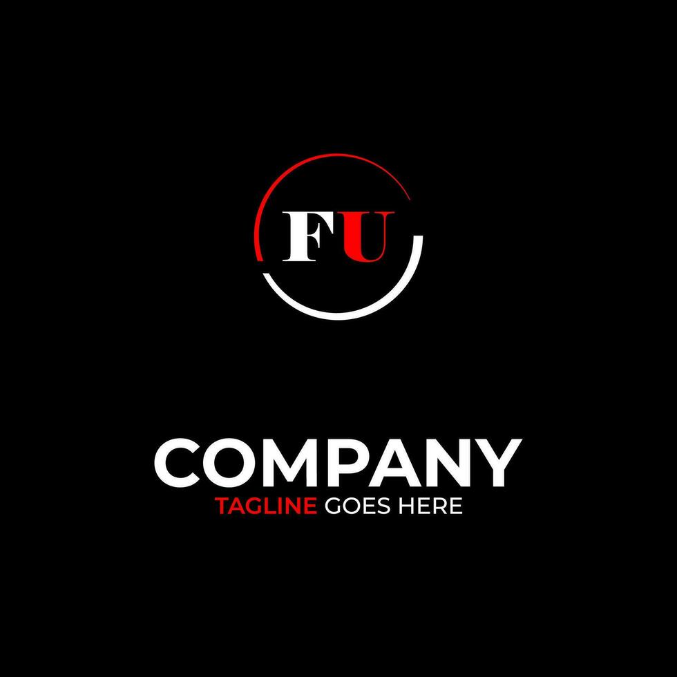 FU creative modern letters logo design template vector