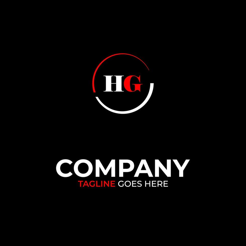 HG creative modern letters logo design template vector