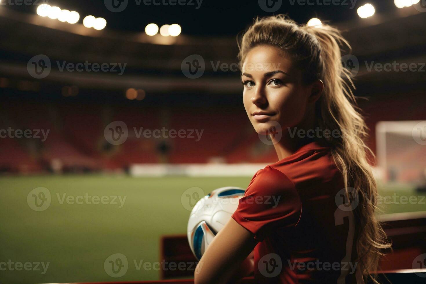 Field Artisan Best Woman Soccer Player's Craft Perfected by Generative AI photo