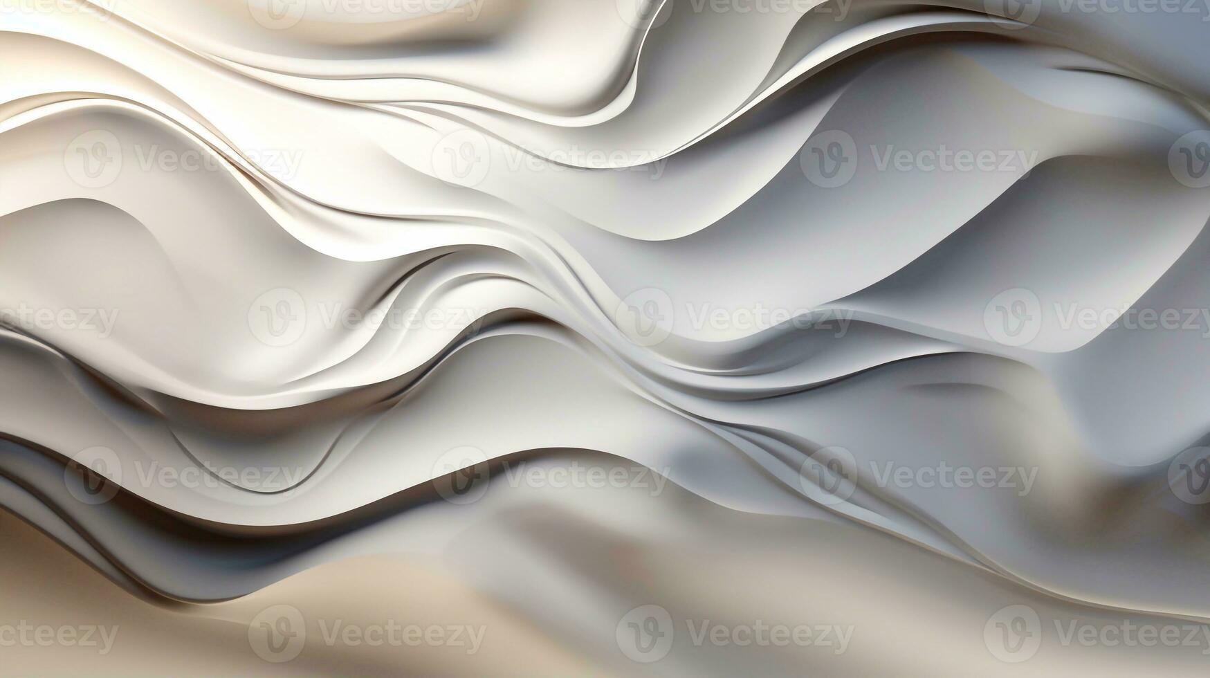 Harmonious Balance Abstract White and Light Grey Fusion Generative AI photo