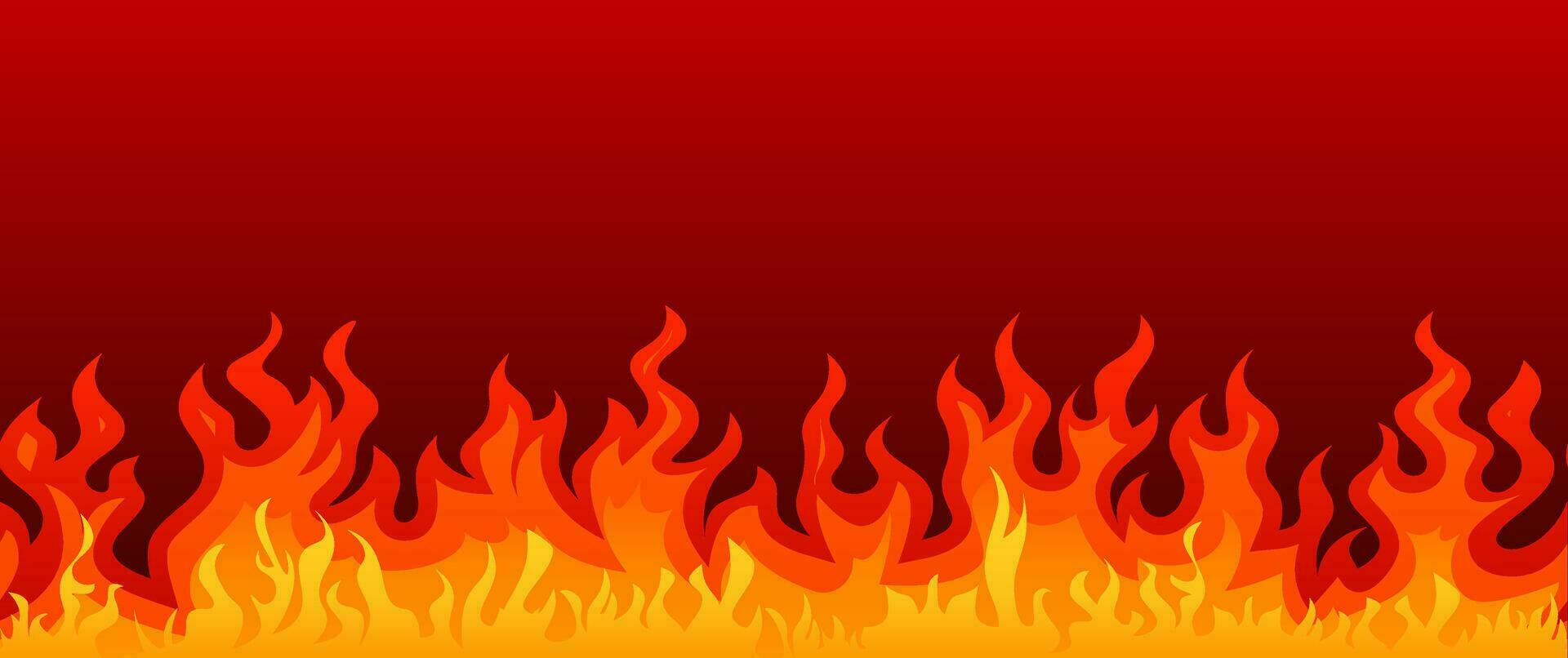 Seamless fire. Pattern of flame background illustration vector