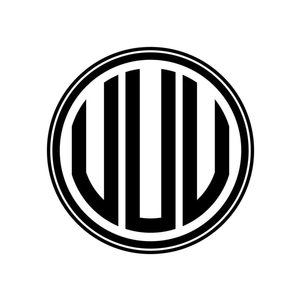 monograma circulo logo cinta estilo diseño modelo. uuu inicial carta. vector