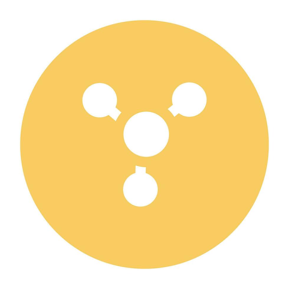 Science and Lab Flat cicular icon vector