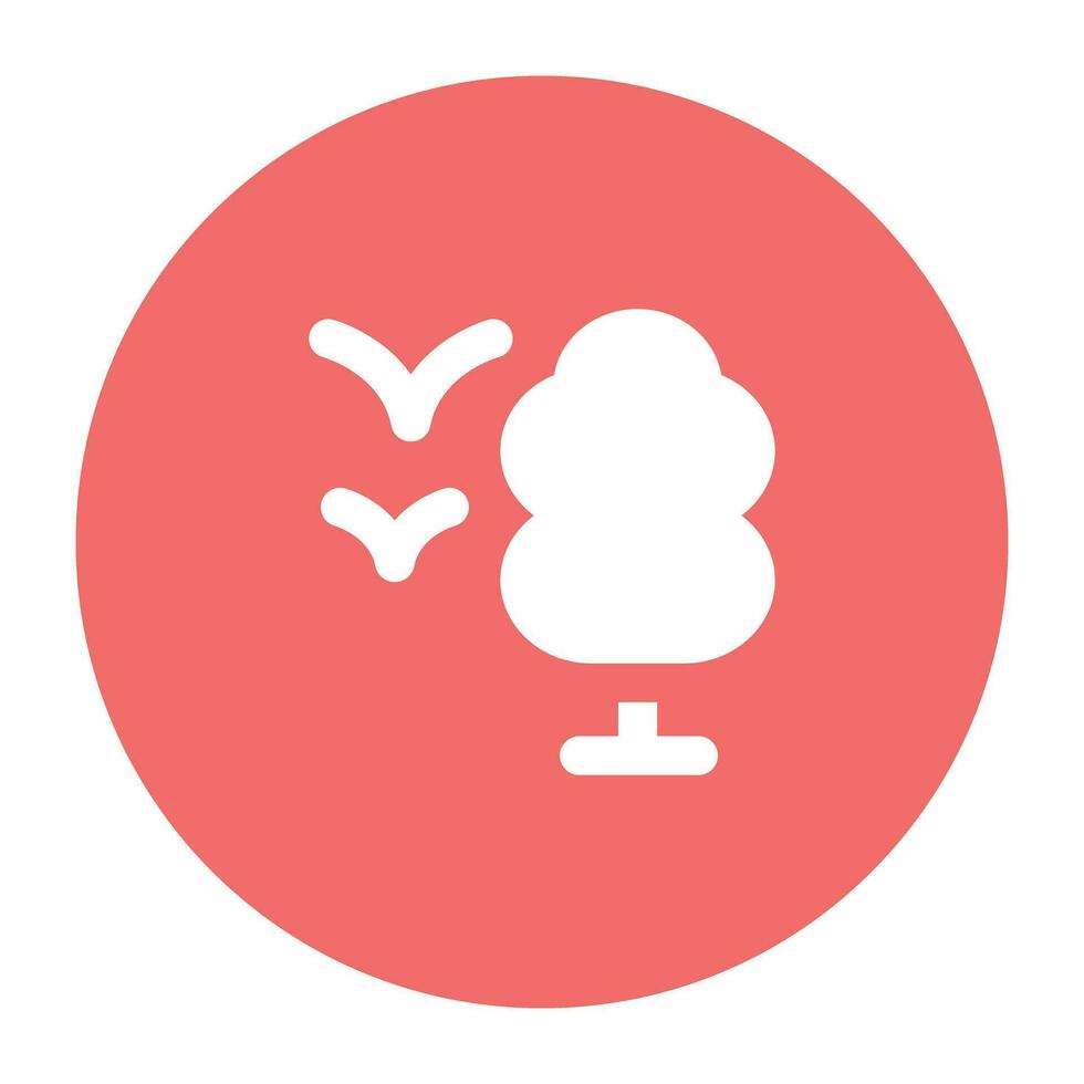 Nature and Weather Flat Round vector