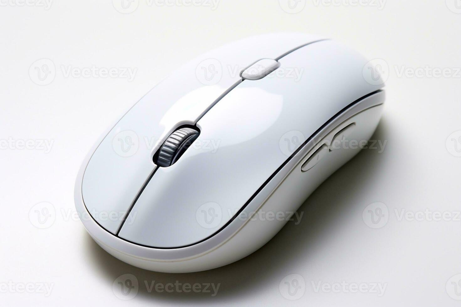 Tech Harmony Perspective on Mouse with White Background Generative AI photo