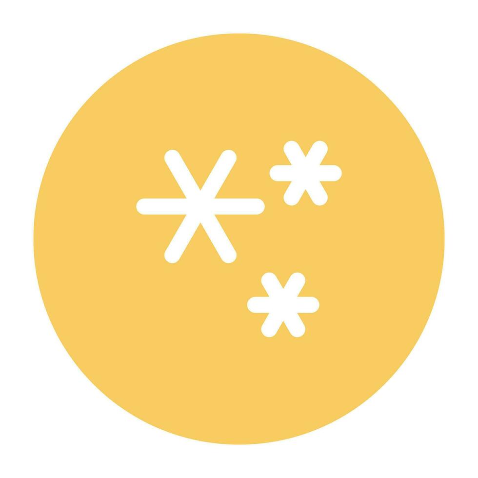 paquete de copos de nieve plano icono vector