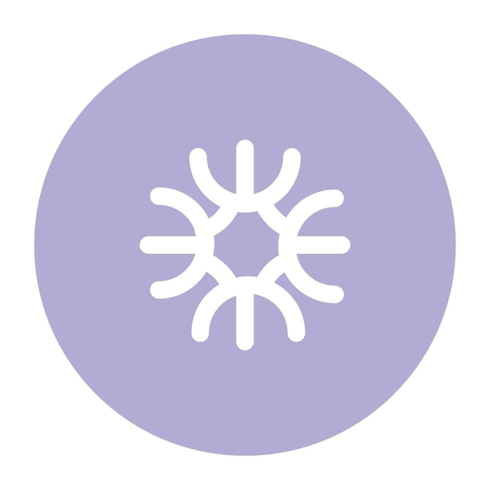 paquete de copos de nieve plano icono vector