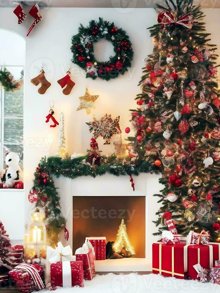decoraciones para árboles de navidad foto