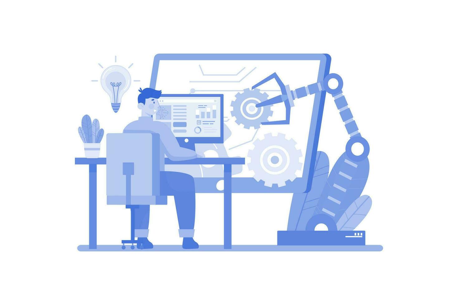 Industry Automation Illustration concept on white background vector