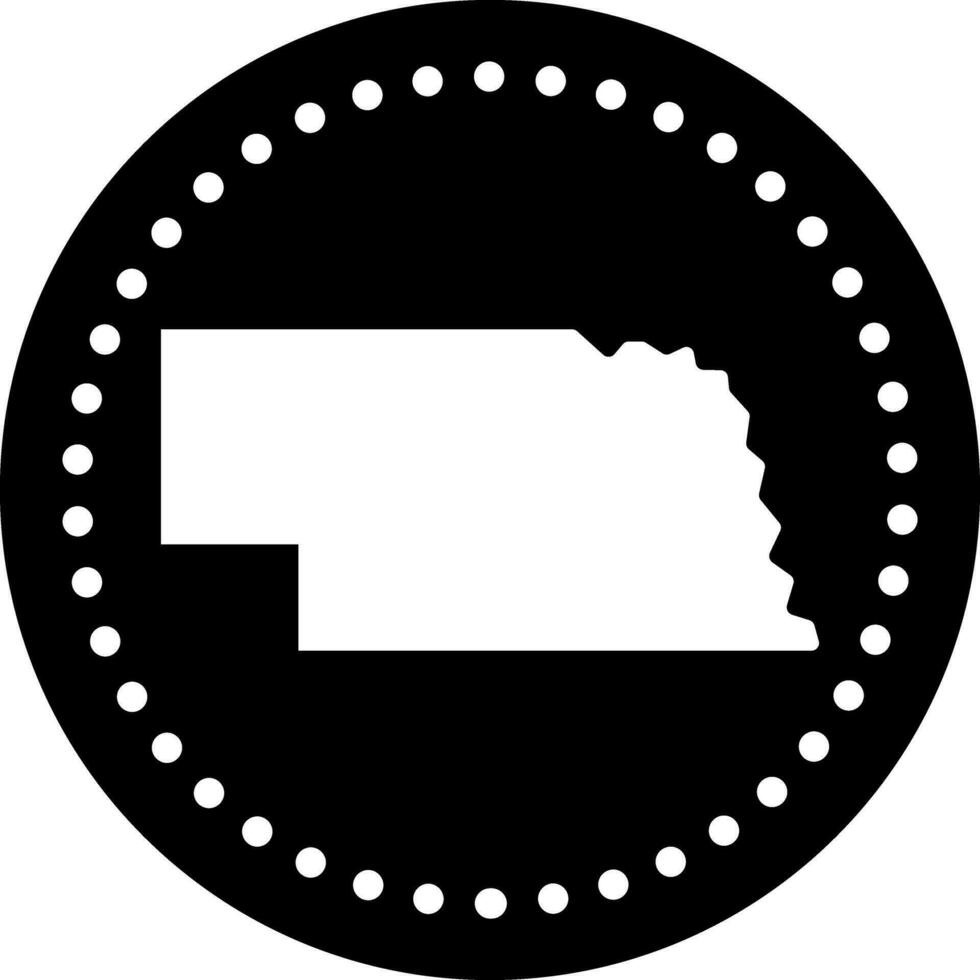 solid icon for nebraska vector