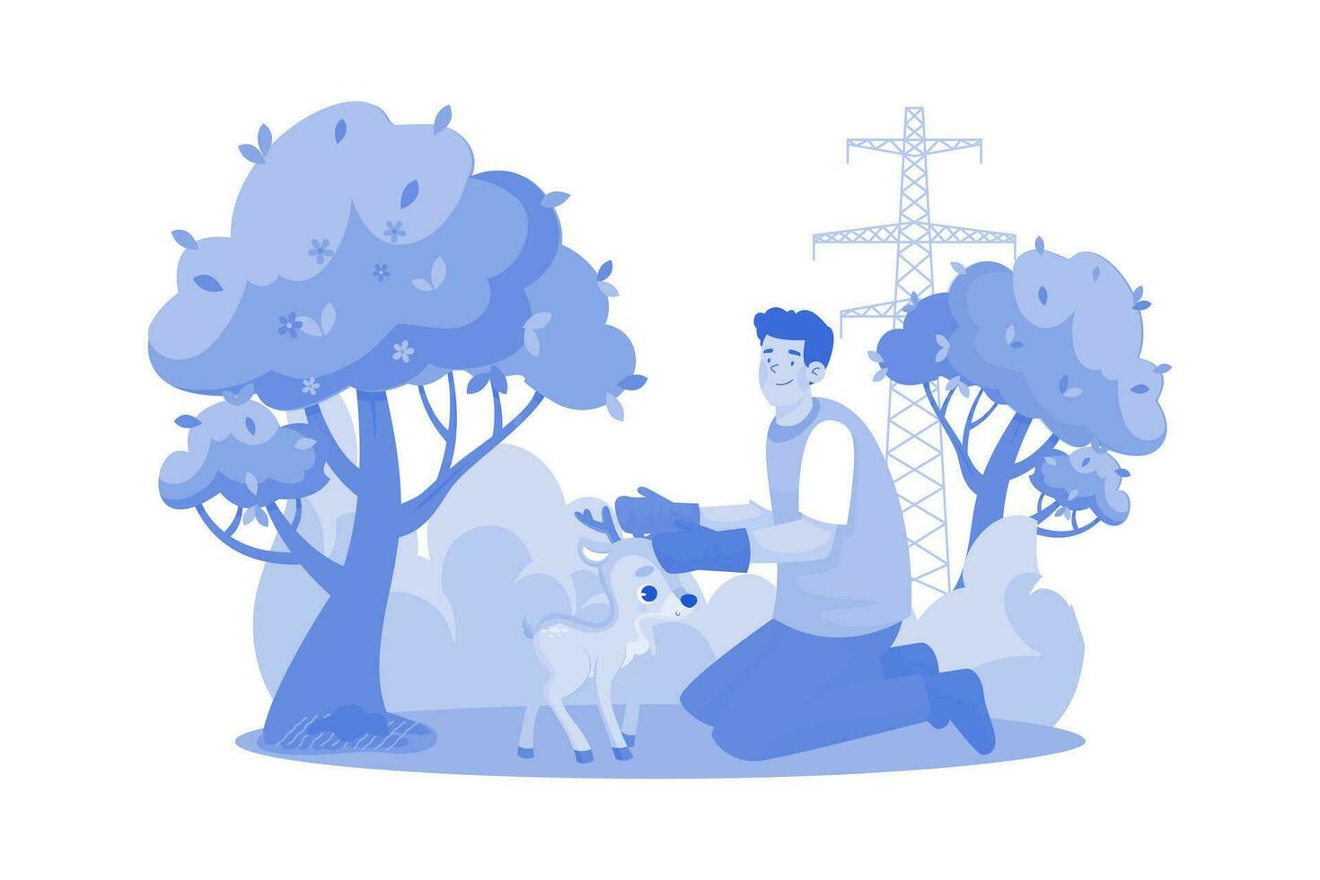 Animal Preservation Illustration concept on white background vector
