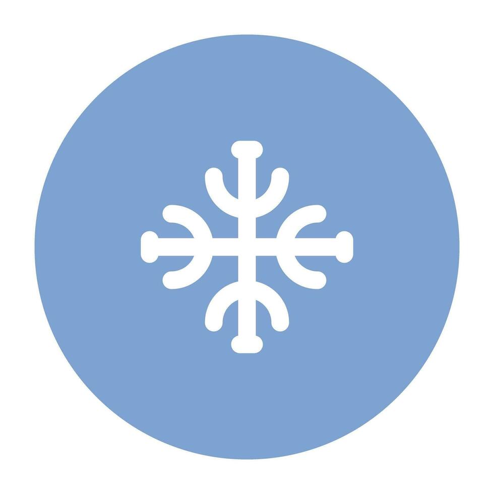 paquete de copos de nieve plano icono vector