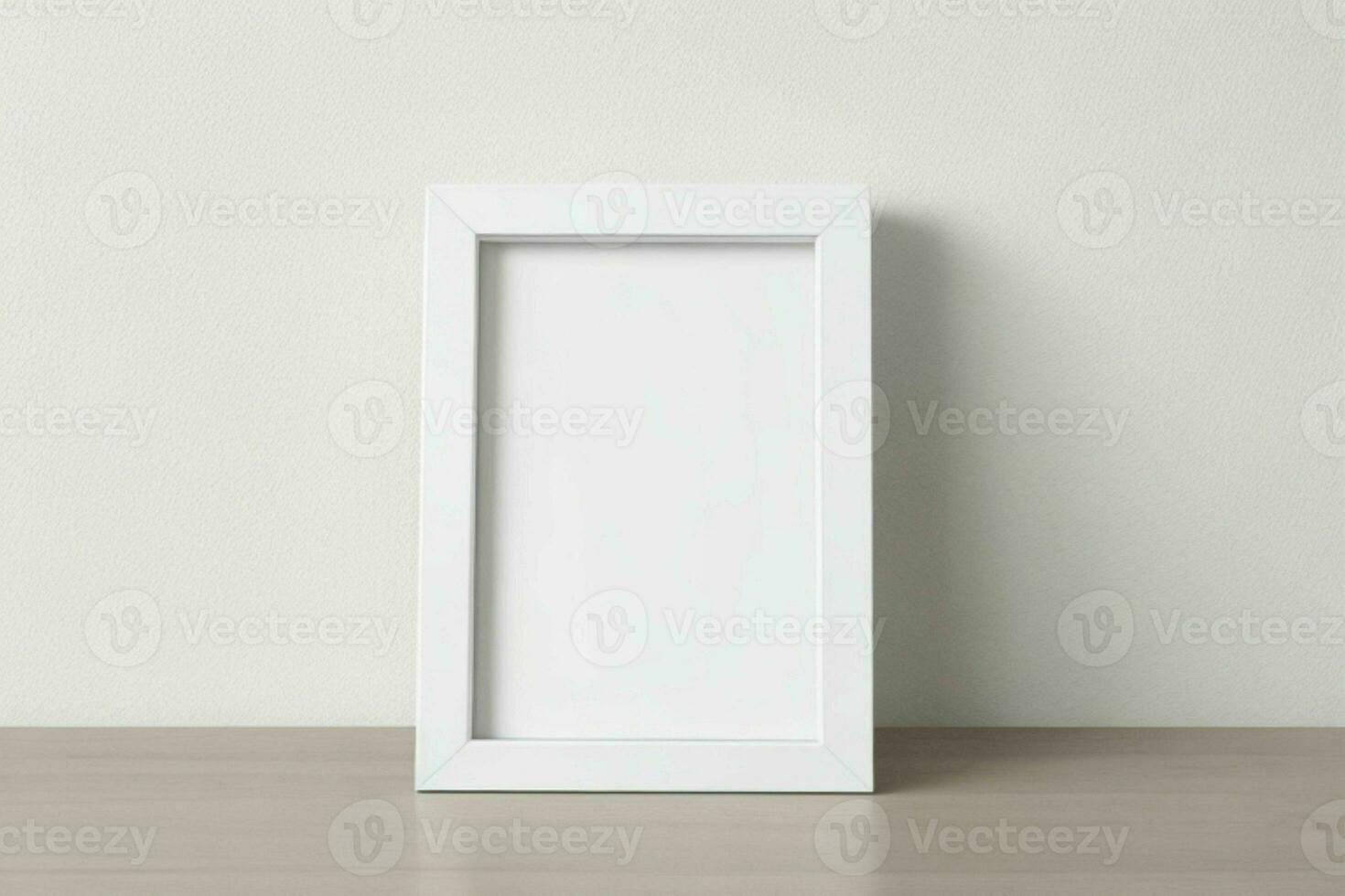 white empty photo frame mockup. AI Generative Pro Photo