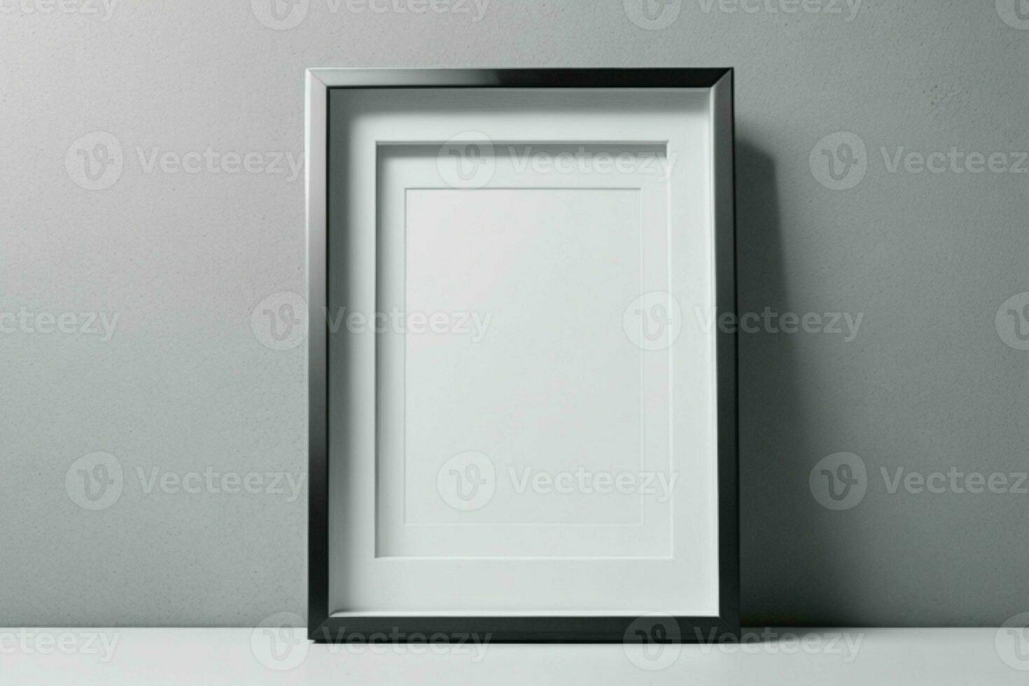 white empty photo frame mockup. AI Generative Pro Photo