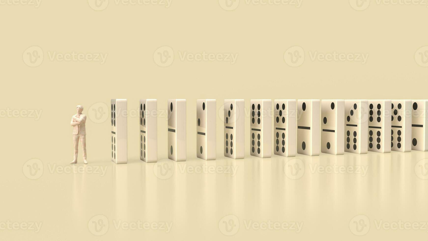 The Dominoes is a classic tabletop game 3d rendering photo