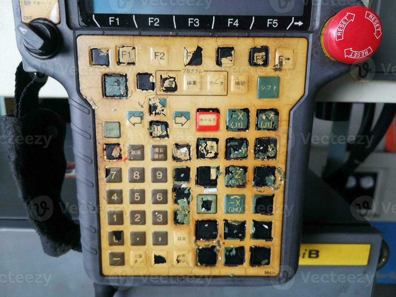 control panel of the old machine. Dashboard control. photo