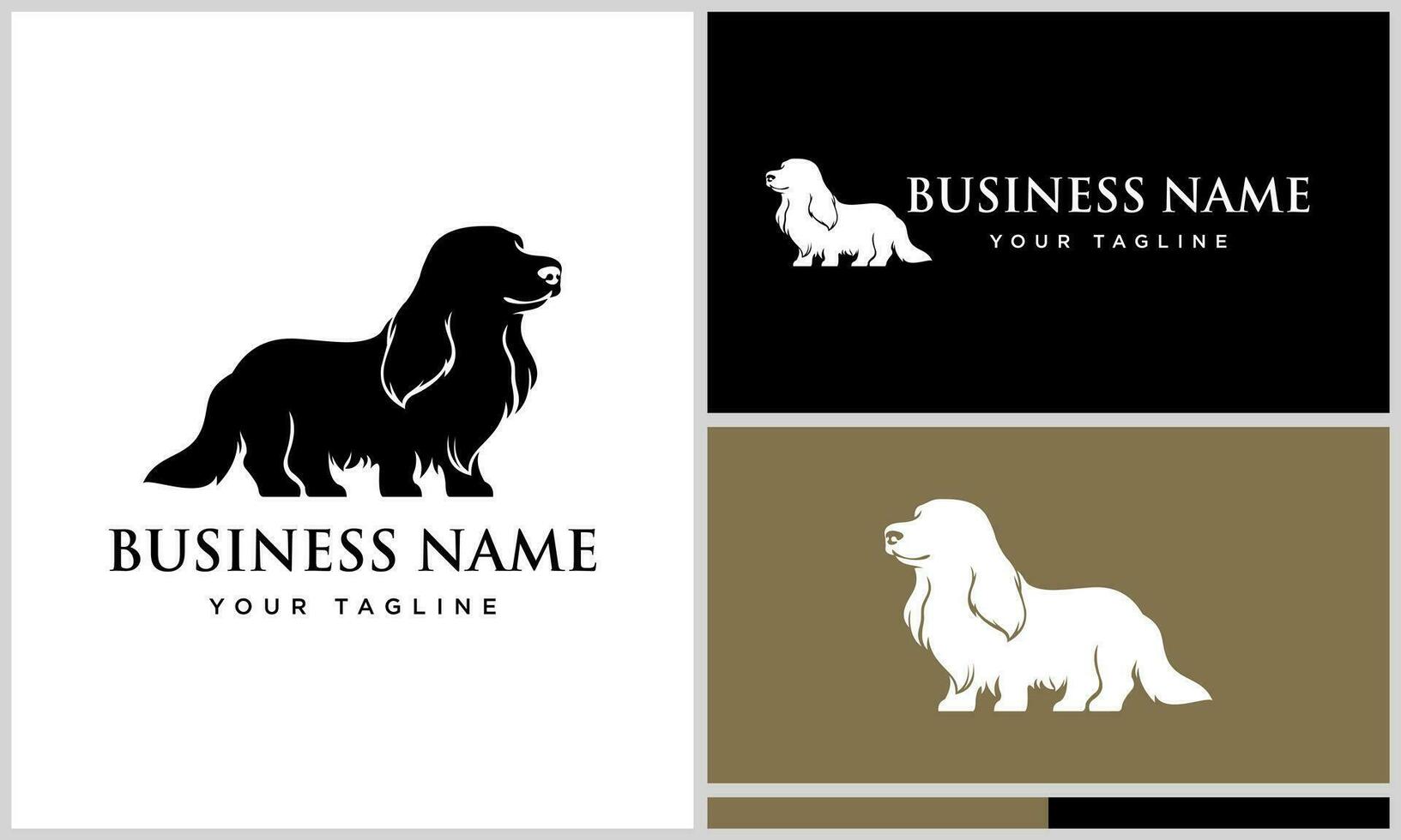 vector dachshund logo design template