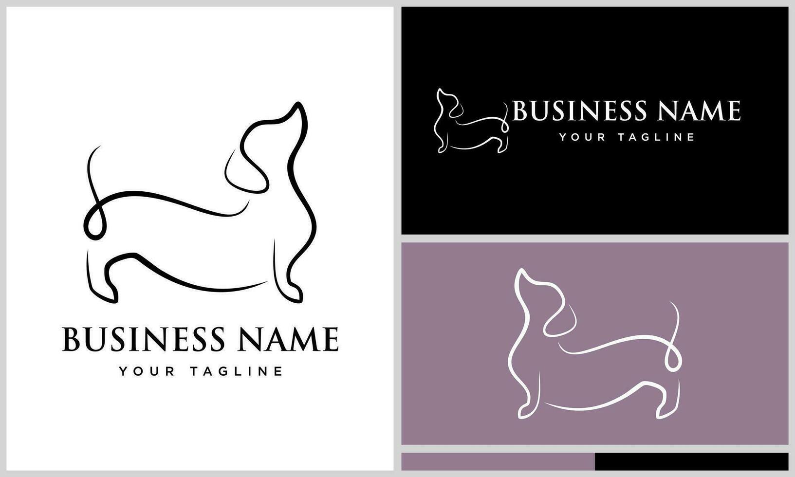 vector dachshund logo design template