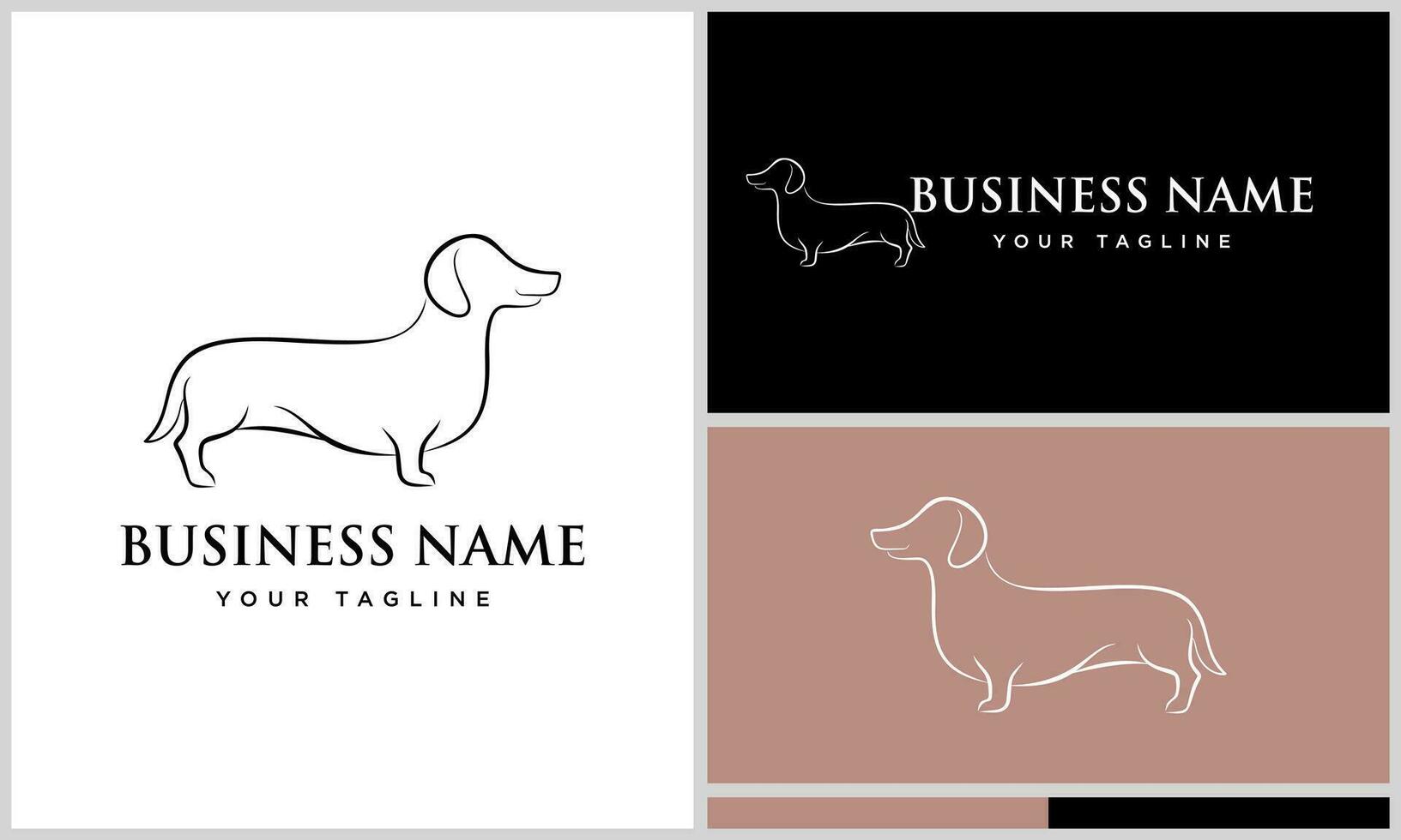 vector dachshund logo design template