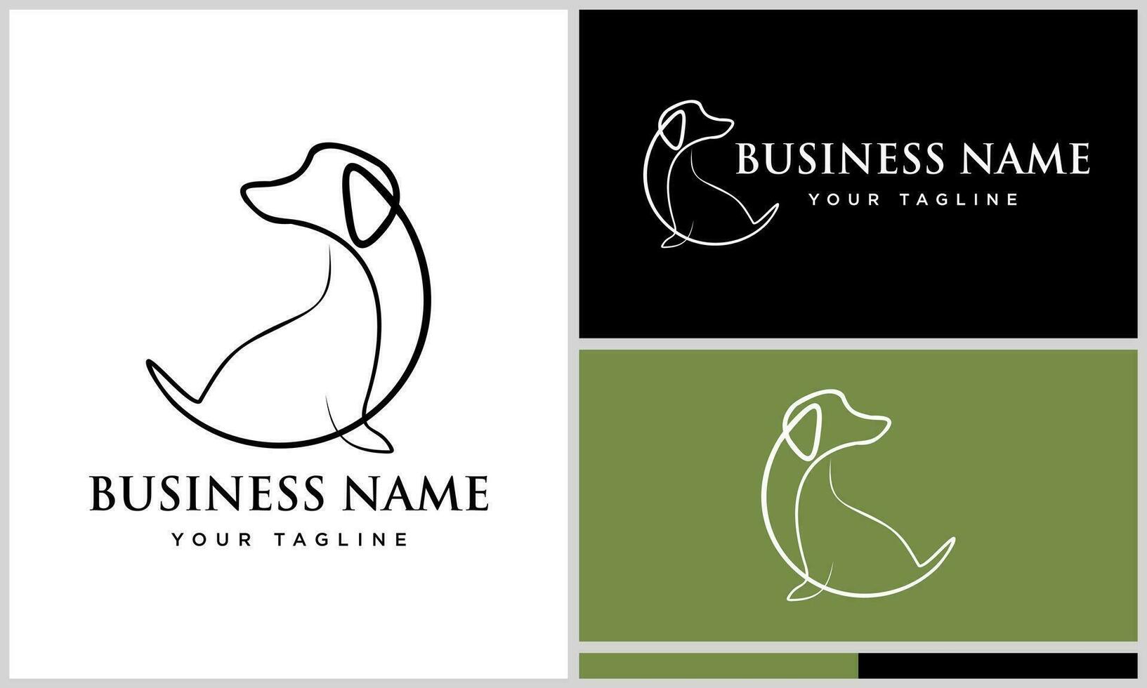 vector dachshund logo design template