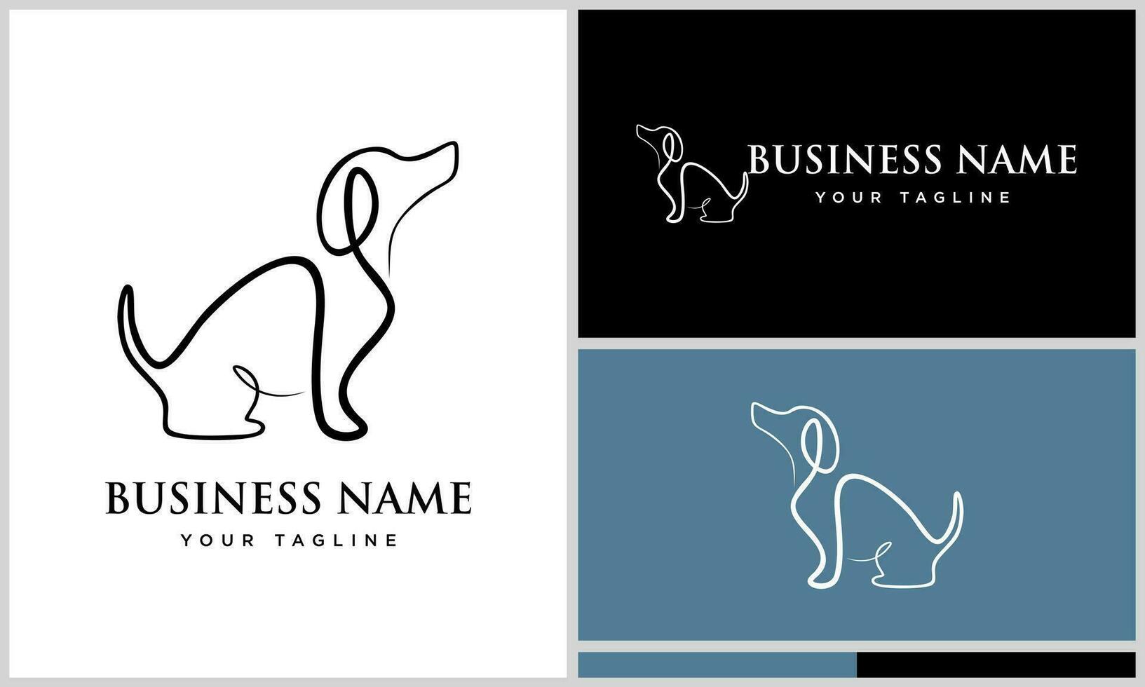 vector dachshund logo design template