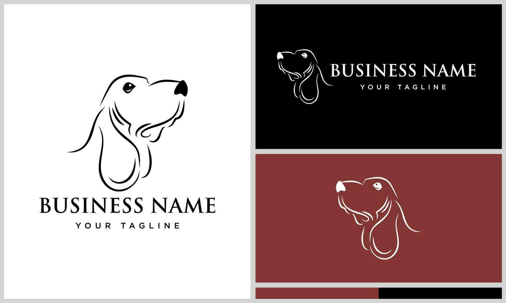 vector dachshund logo design template