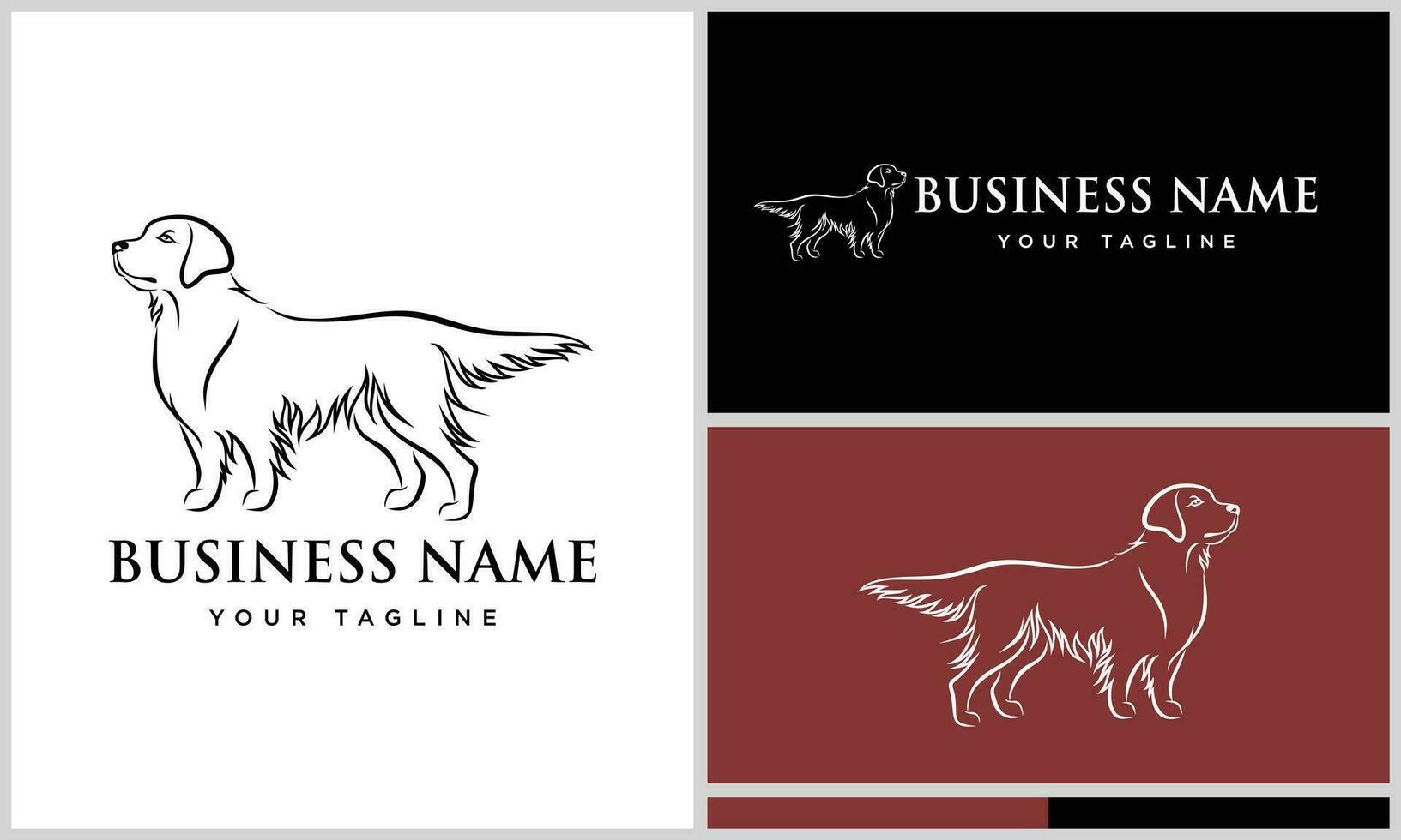 vector labrador retriever logo template