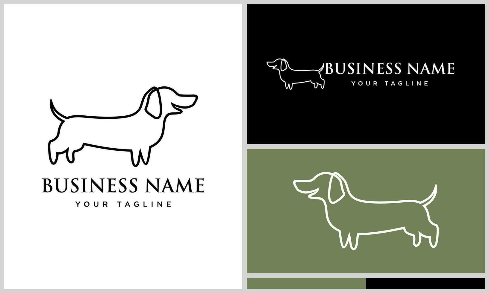 vector dachshund logo design template