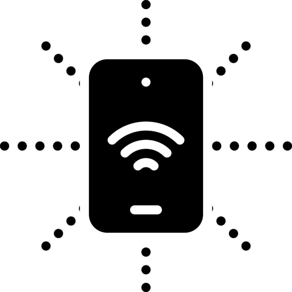 solid icon for wireless vector